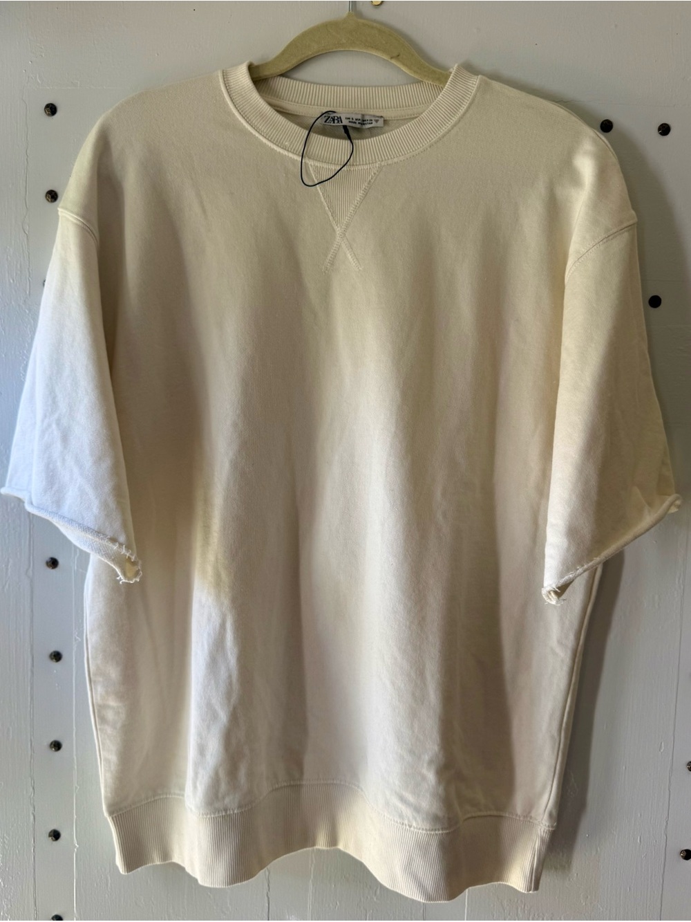 NWT Men’s ZARA short sleeve oversized sweatshirt